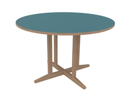 Table Soline piètement à dégagement latéral - Ø 120 CM
